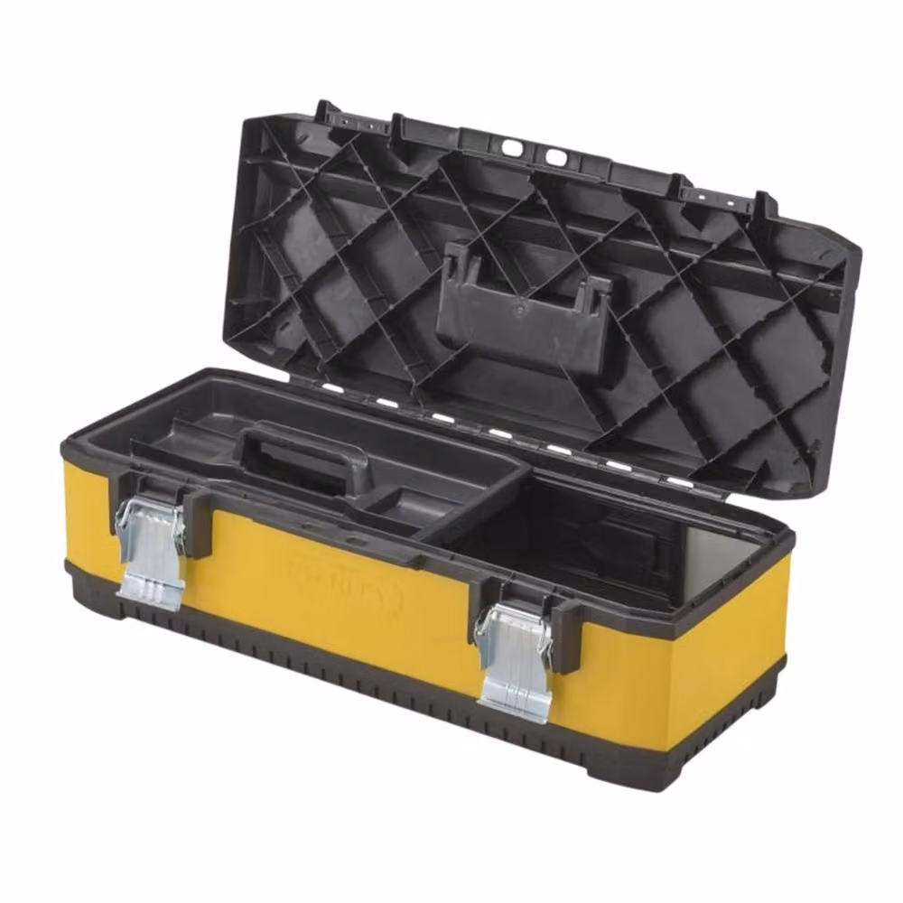 Stanley Plastic and Metal Tool Box in Black and Yellow – 2