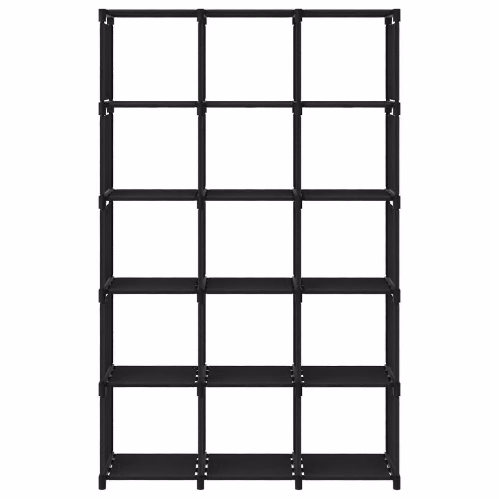 Berkfield Home 15-Cube Display Shelf in Black, W/D/H: 103 x 30 x 175.5 cm – 2