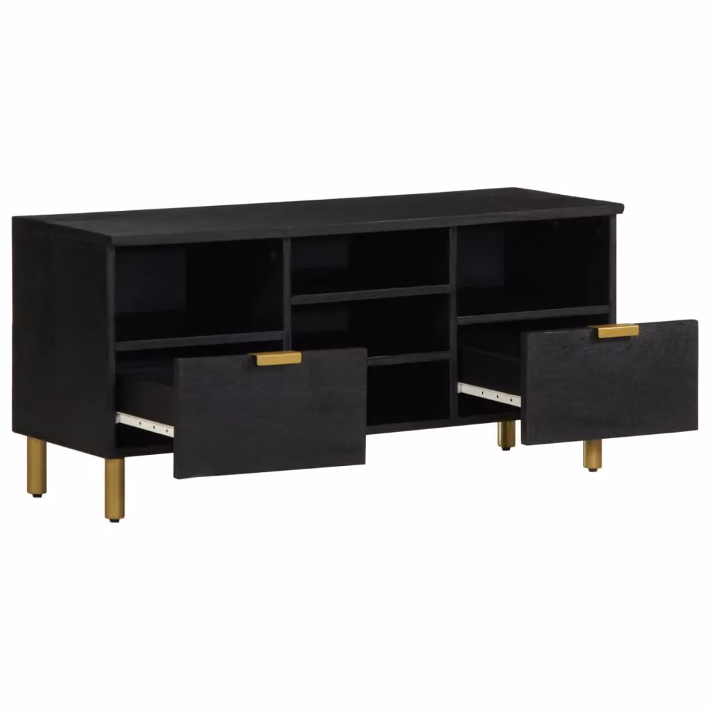 Berkfield Home Industrial TV Cabinet in Black, W/D/H: 100 x 33 x 46 cm – 2