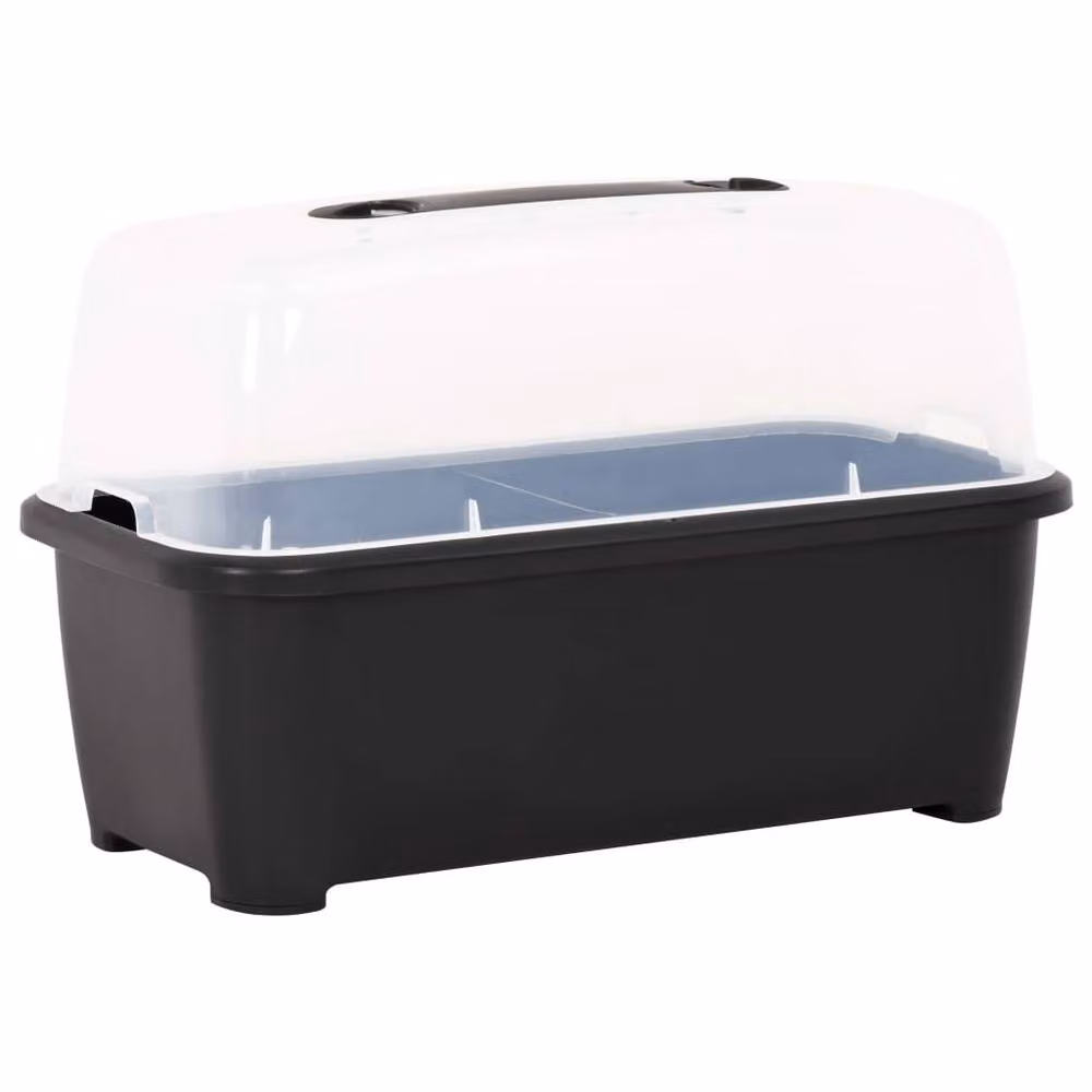 Berkfield Home Black Plastic Raised Bed W: 77 cm, D: 38.7 cm, H: 82 cm – 3