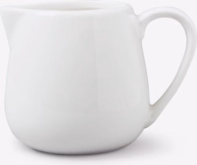 WM Bartleet & Sons White Ceramic Porcelain Bellied Creamer Jug