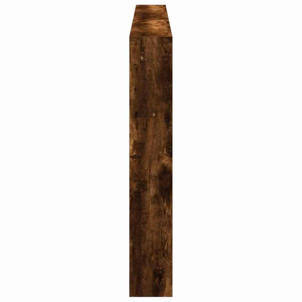 Berkfield Home Headboard Cabinet with LED in Smoked Oak, Brown, W: 200 cm, D: 17 cm, H: 102 cm – 6