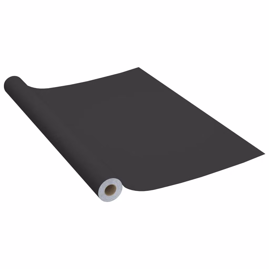 Berkfield Home Self-adhesive Black PVC Furniture Film, W: 90 cm, L: 500 cm – 1