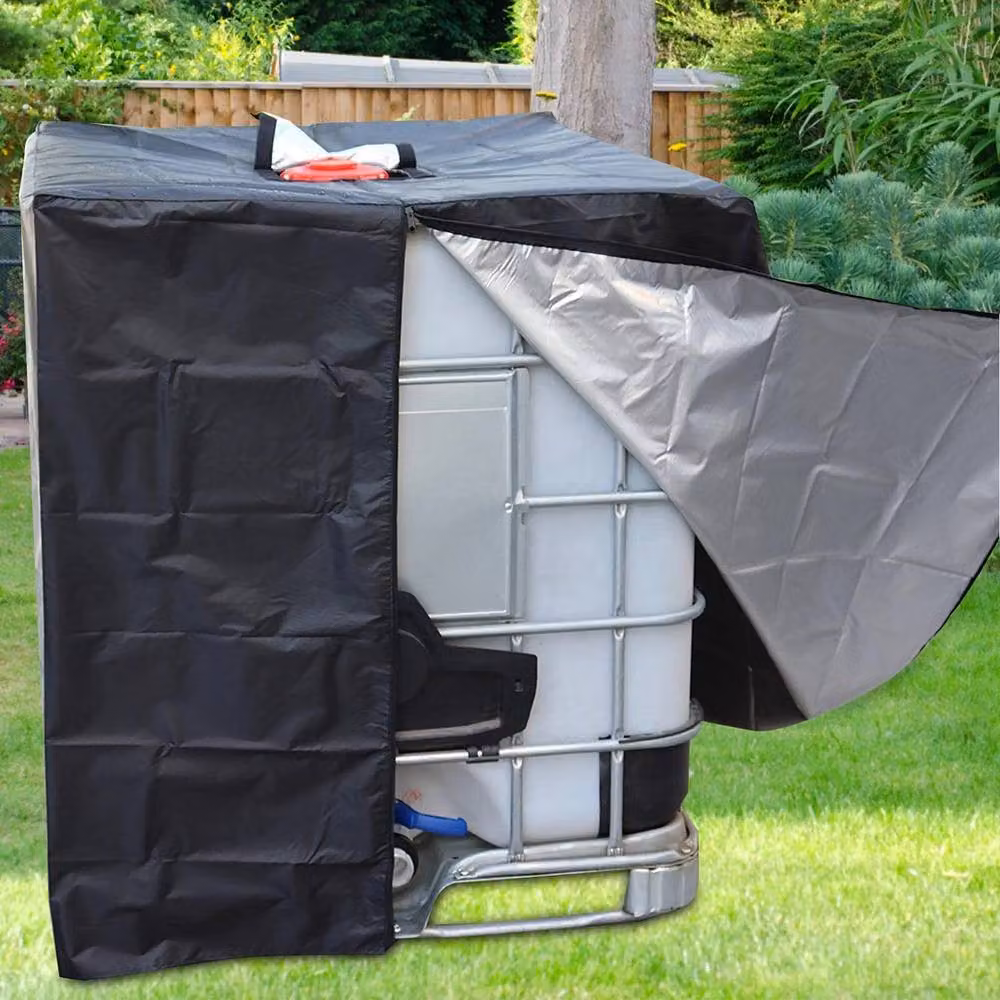 FLAVORA UV Resistant Protective Cover for 1000L, Black, W/D: 100 x 100 cm – 6