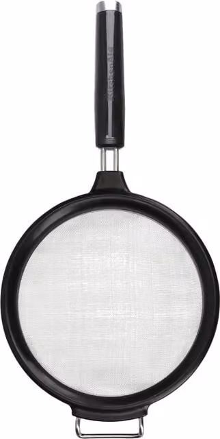 KitchenAid Round Stainless Steel Mesh Sieve with Handles in Black
