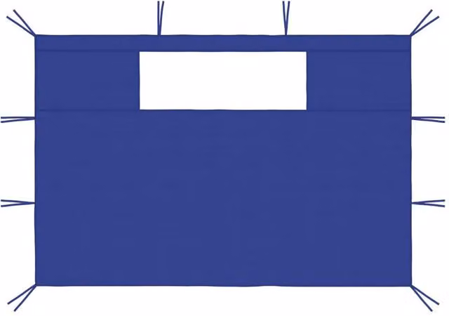 Berkfield Home Gazebo Sidewalls with Windows, 2 Pieces, Blue, PVC