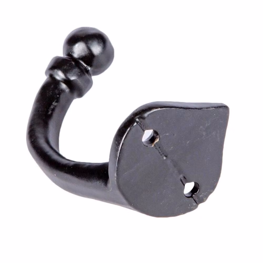 Havendro Set of 5 Arrow Head Cast Iron Wall Mounted Hooks, Black, W: 3.5 cm, H: 4 cm – 2