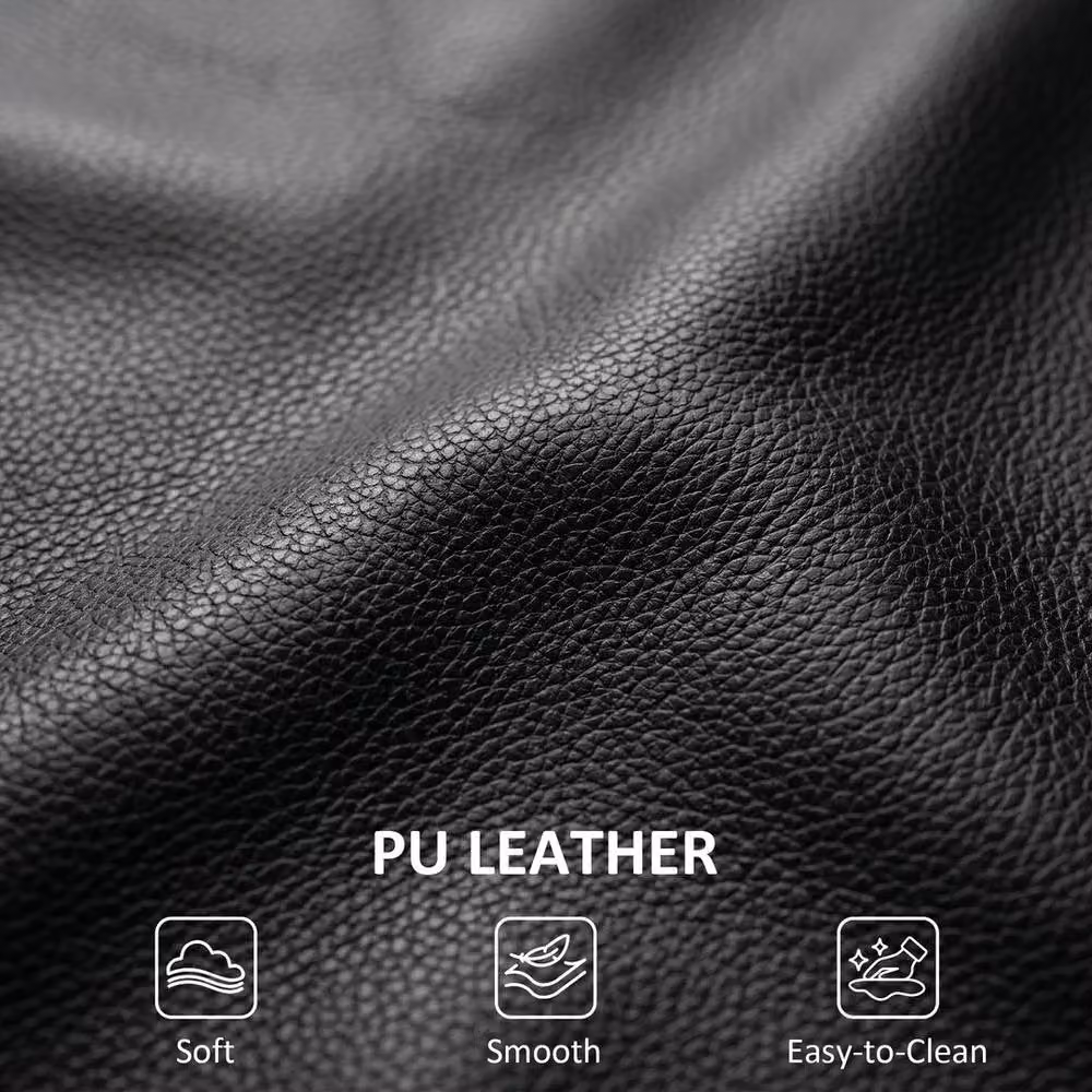 EONLION Black Executive Office Chair in Synthetic Leather with Headrest and Armrests – 4