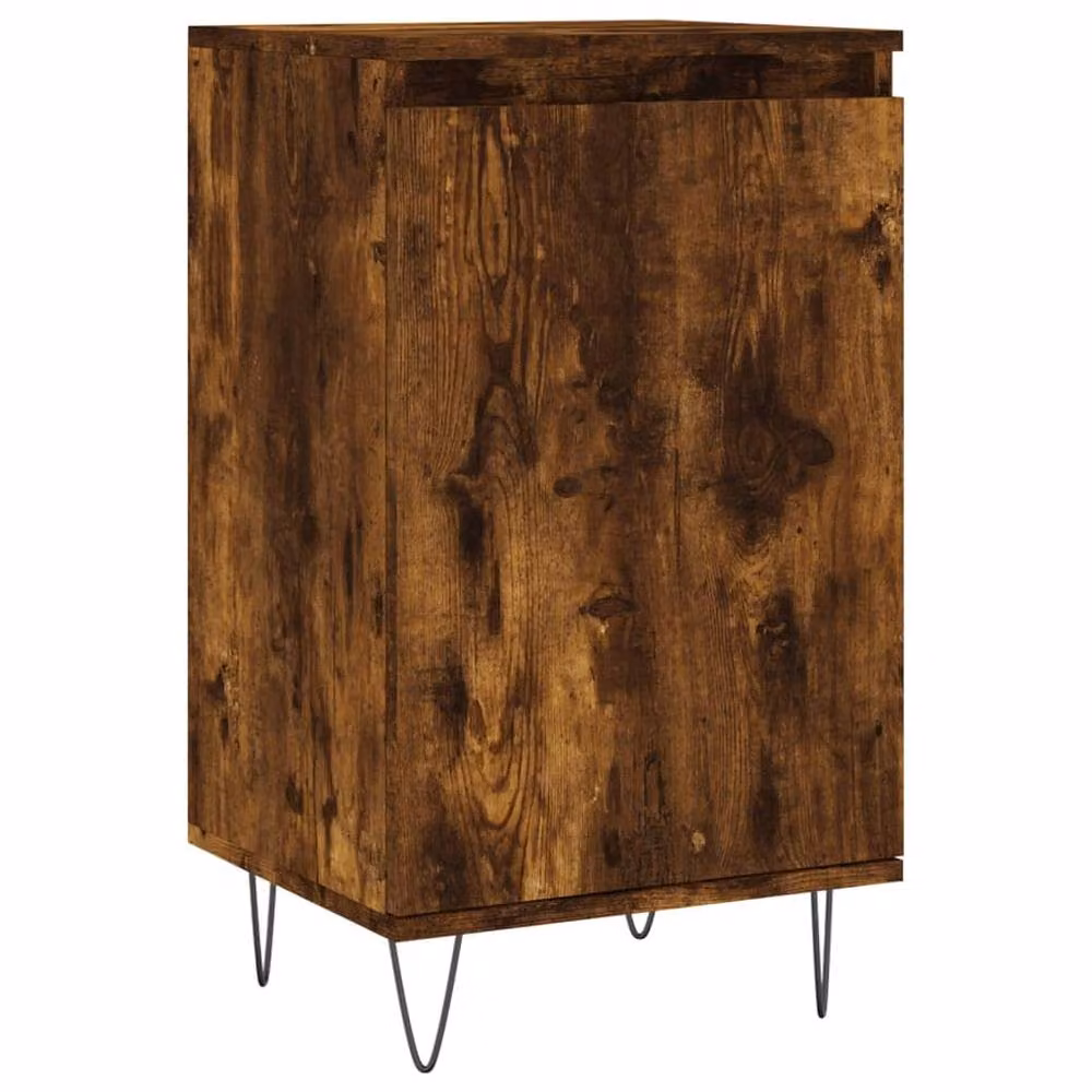 Berkfield Home Industrial Sideboard in Smoked Oak and Brown, W/D/H: 40 x 35 x 70 cm – 3