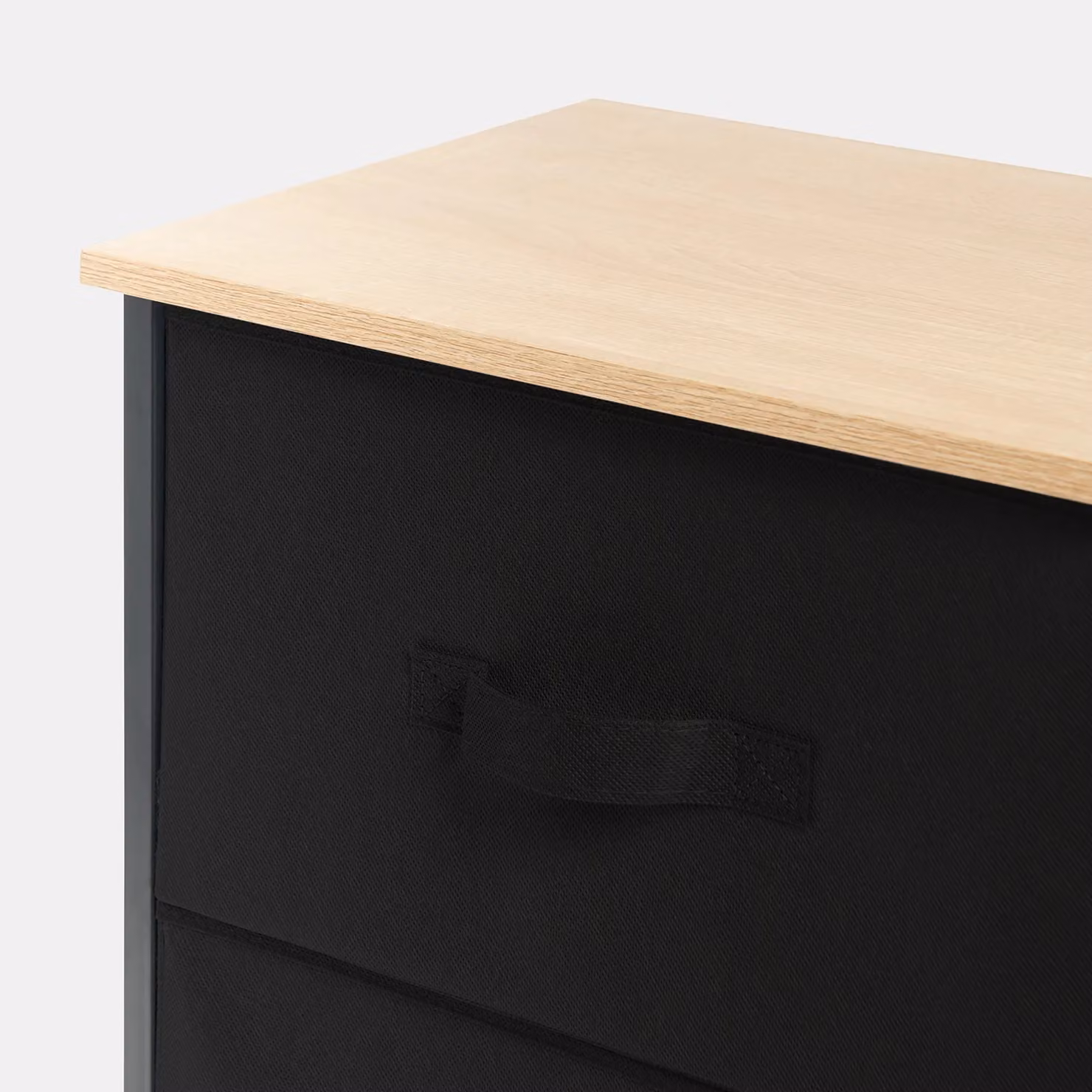 OHS Brooklyn 6-Drawer Fabric Chest Organiser Storage in Black – 4