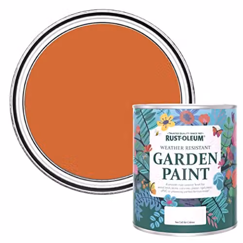 Rust-Oleum Orange Tiger Tea Matt Finish Mould Resistant Garden Paint, 750ml