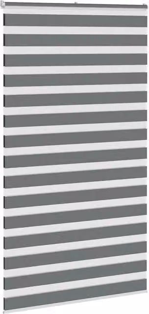 Berkfield Home Elegant Zebra Blind in Dark Grey, W: 120 cm, H: 200 cm