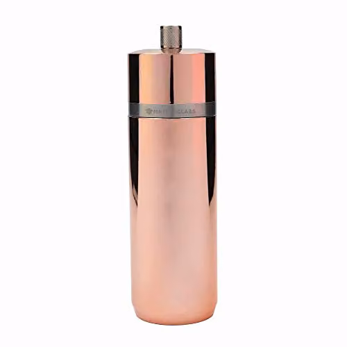 MasterClass Salt or Pepper Grinder in Silver Grey and Bronze with Ceramic Mechanism, Height: 17 cm – 1