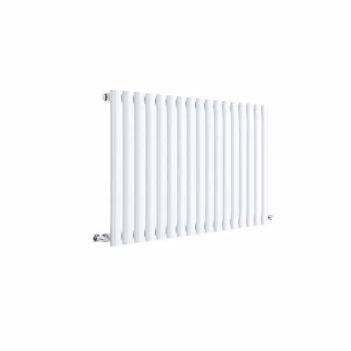 Nuie HL339 Revive Modern Wall Mount Designer Horizontal Single Panel Radiator, W/H/D: 99.2 x 60 x 5.5 cm, High Gloss White