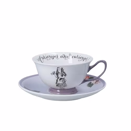 Mikasa Floral Pink Bone China Tea Cup and Saucer Set, 140ml
