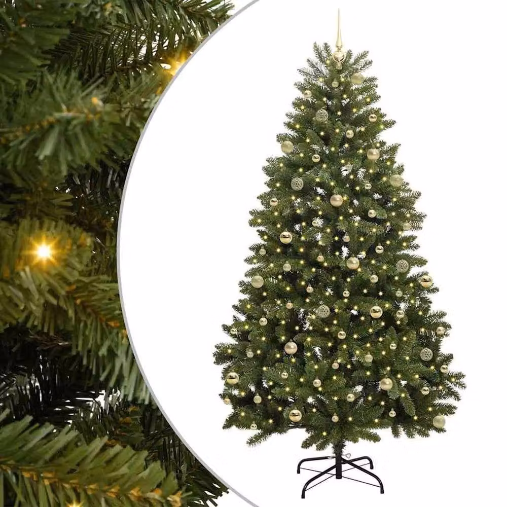 Berkfield Home Artificial Green Christmas Tree with Stand, Height: 240 cm, PVC and Metal – 2