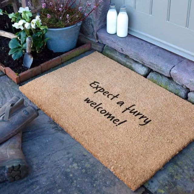 Artsy Mats Brown Coir Doormat, W: 90 cm, D: 60 cm