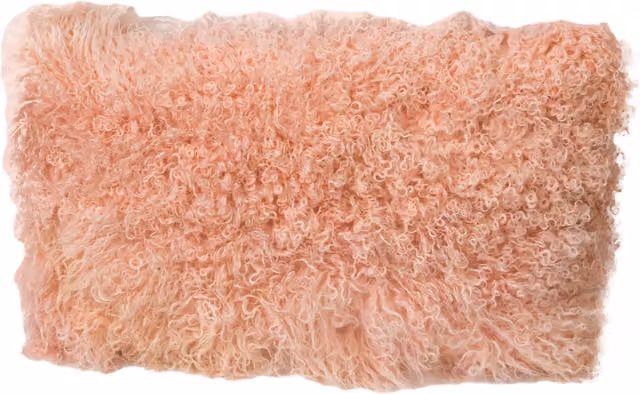 Native Natural Pink Rectangular Lambskin Cushion