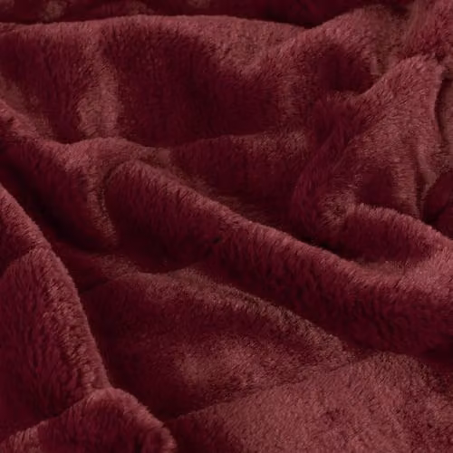 Paoletti Empress Faux Fur Throw in Red, W/D/H: 140 x 200 cm – 2
