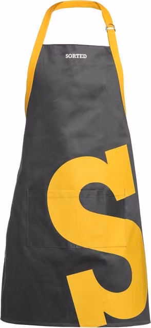 Orsina Versatile Logo Sorted Apron in Black and Yellow