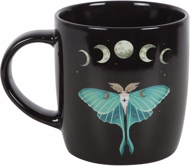 Something Different Luna Moth Ceramic Mug in Black – 1