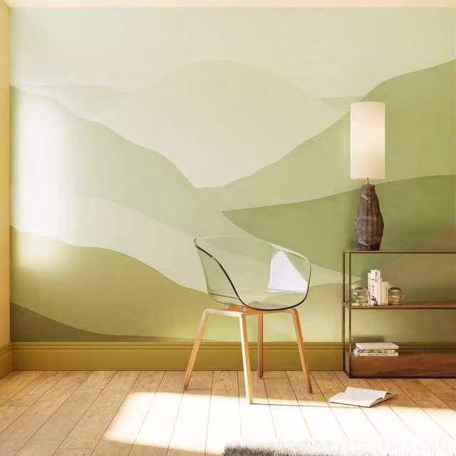 Superfresco Easy Beyond the Horizon Green Abstract Mural, W: 300 cm, H: 280 cm – 1