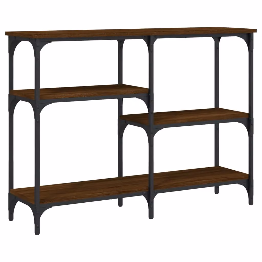 Berkfield Home Console Table in Brown Oak, W/D/H: 102 x 29 x 75 cm – 2