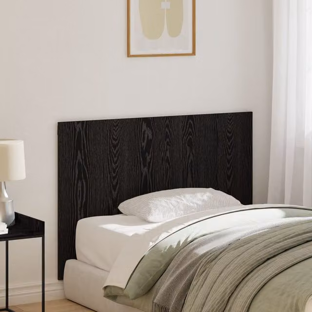 Berkfield Home Minimalist Bed Headboard in Black Oak, W/H: 120 x 80 cm – 1