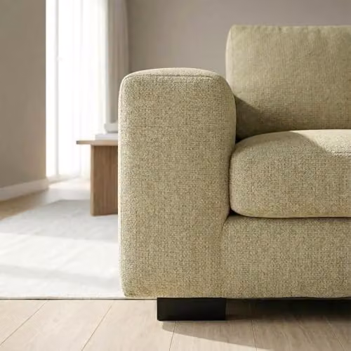 Abakus Direct Boston 3 Seater Modern Fabric Sofa in Green – 2