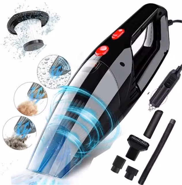 VOGREX Handheld Wet and Dry Car Vacuum Cleaner with 4000pa Strong Suction and HEPA Filter, Black