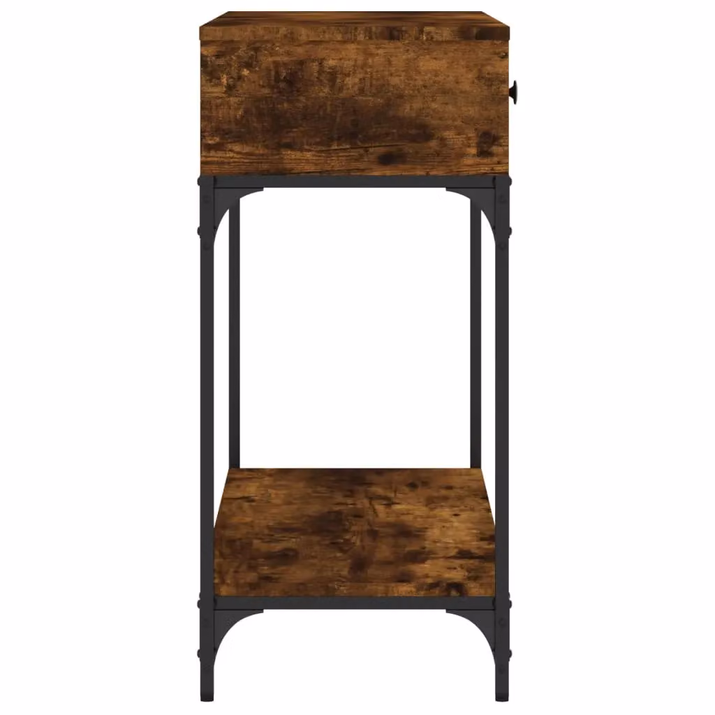 Berkfield Home Console Table in Smoked Oak Brown, W/D/H: 100 x 34.5 x 75 cm – 4