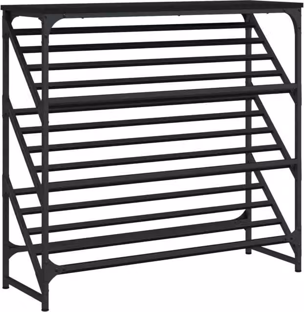 Berkfield Home Black Shoe Rack W/D/H: 90 x 30 x 85 cm – 1