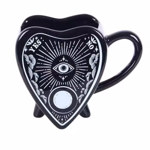 Kingsbury Gifts Black Ceramic Planchette Mug – 3