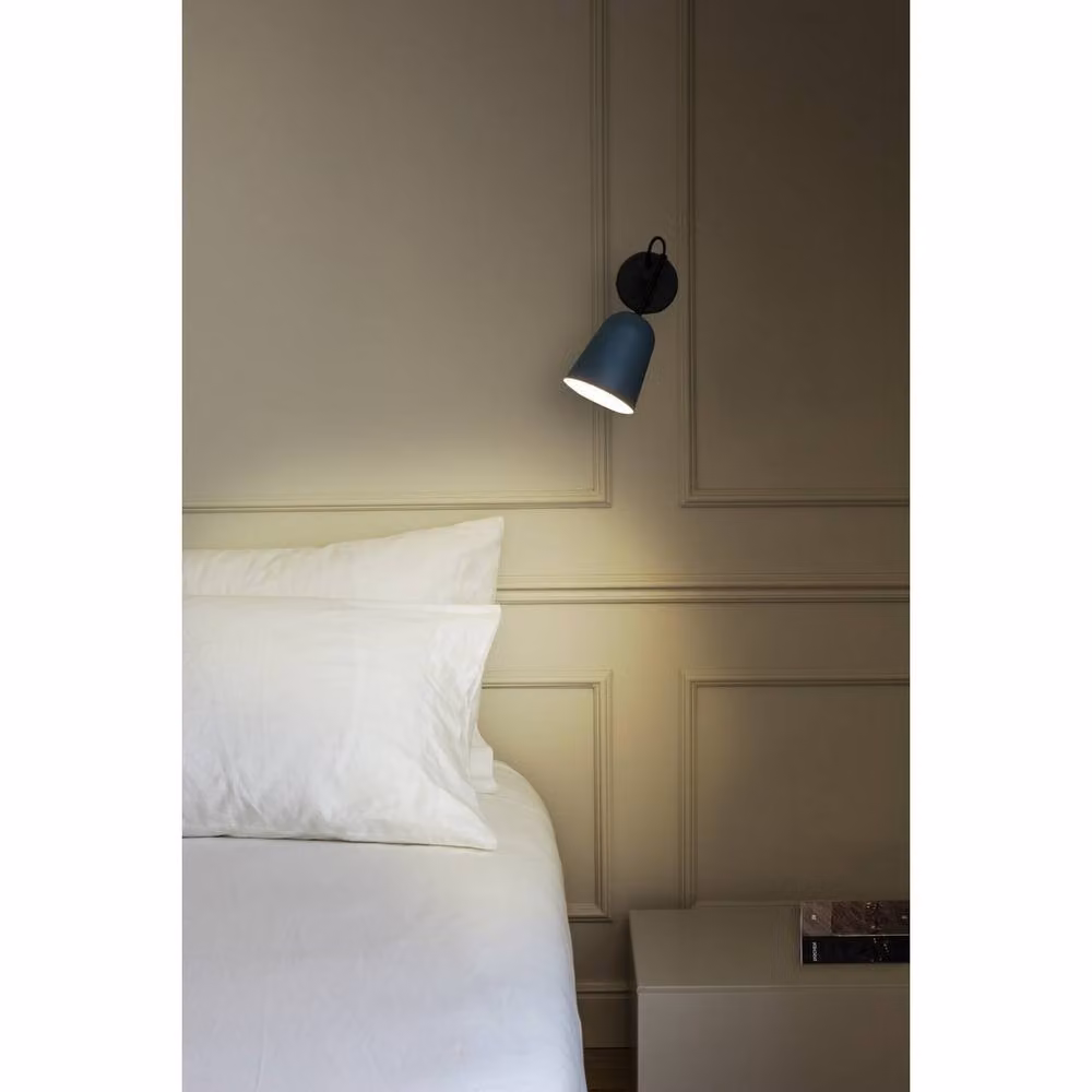 Netlighting Studio Single Spotlight Wall Lamp in Matt Black and Blue – 2