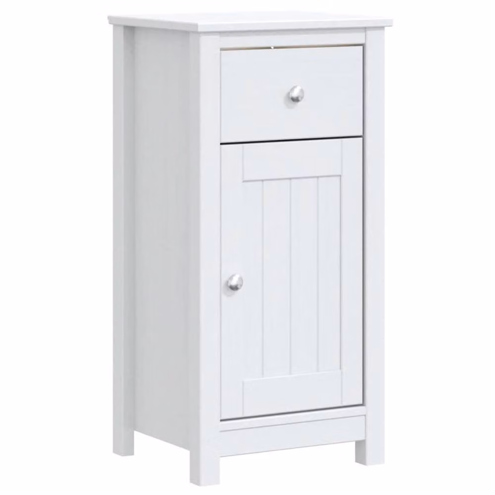 Berkfield Home BERG White Bathroom Cabinet in Solid Pine, W/D/H: 40 x 34 x 80 cm – 2