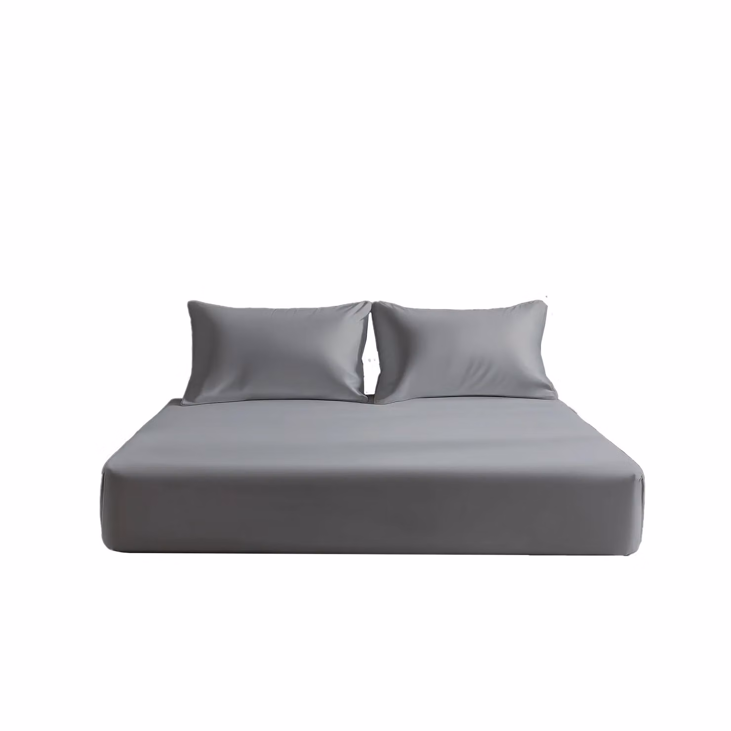 Snug City Double Microfibre Soft Touch Extra Deep Fitted Sheet in Silver, W/D/H: 140 x 200 x 40 cm – 2
