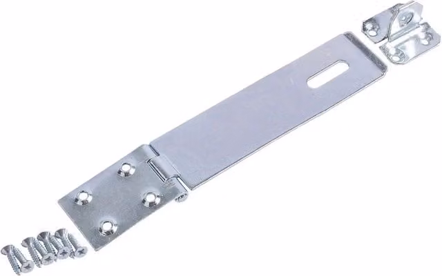 Marco Paul Heavy Duty Galvanised Steel Safety Hasp and Staple Lock in Silver