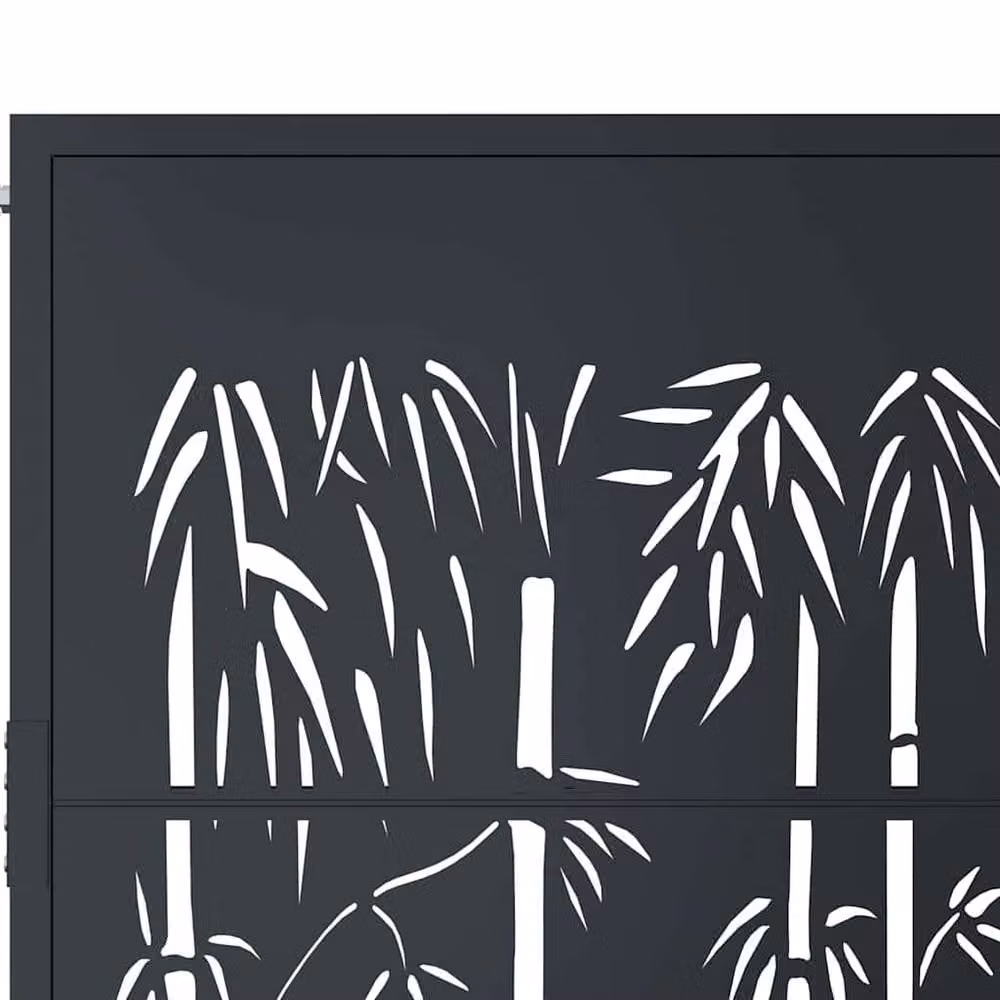 Berkfield Home Beautiful Garden Gate in Anthracite Grey Steel, W: 80 cm, H: 105 cm – 4