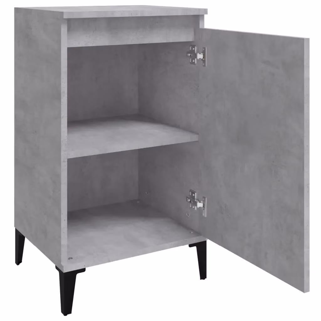 Berkfield Home Modern Bedside Cabinet in Concrete Grey, W/D/H: 40 x 35 x 70 cm – 3