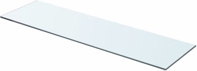 Berkfield Home Clear Glass Wall Mounted Shelf Panel, W: 70 cm, D: 20 cm