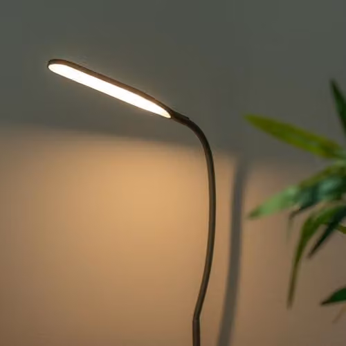 ValueLights LED Adjustable Reading Task Lamp with Clip and Dimmer in Black – 3