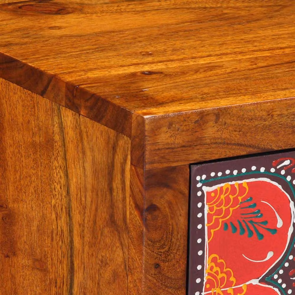 Berkfield Home Stylish Bedside Cabinet in Brown Solid Acacia Wood, W/D/H: 35 x 35 x 45 cm – 2