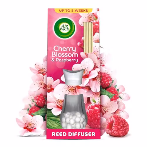 Air Wick Cherry Blossom Scented Reed Diffuser Multipack, Pink, 25 ml – 2