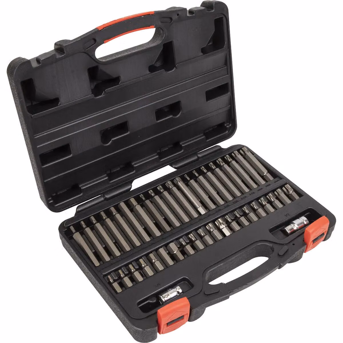 Loops 42pc TRX-Star, Hex and Spline Screwdriver Bit Set in Multicolour Chrome Vanadium Steel with 3/8" and 1/2" Square Drive – 4