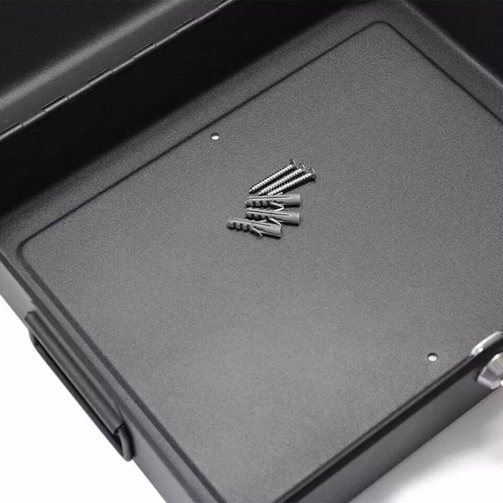 SPETLEK 12 Inch Fireproof Security Lock Box and Cash Chest in Black – 5