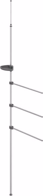 Berkfield Home Freestanding Aluminium Towel Rail, Silver, W: 47 cm, H: 280 cm