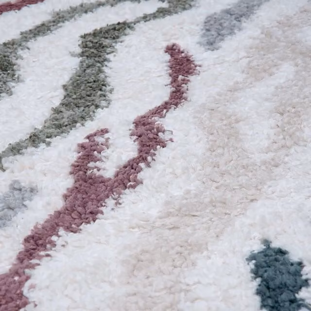 THE RUGS Zebra Patterned Soft Shaggy Area Rug, Multicolour, W/D/H: 80 x 300 cm