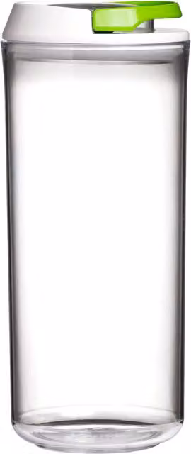 Orsina Airtight and Leakproof Plastic Food Storage Container, 1.25 l, Transparent, White and Green