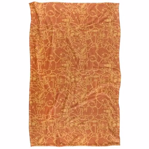 JQ Licensing Fishing Reel Man Pattern 2 Silky Touch Super Soft Fleece Throw Blanket, Multicolour, W/D/H: 91 x 147 cm