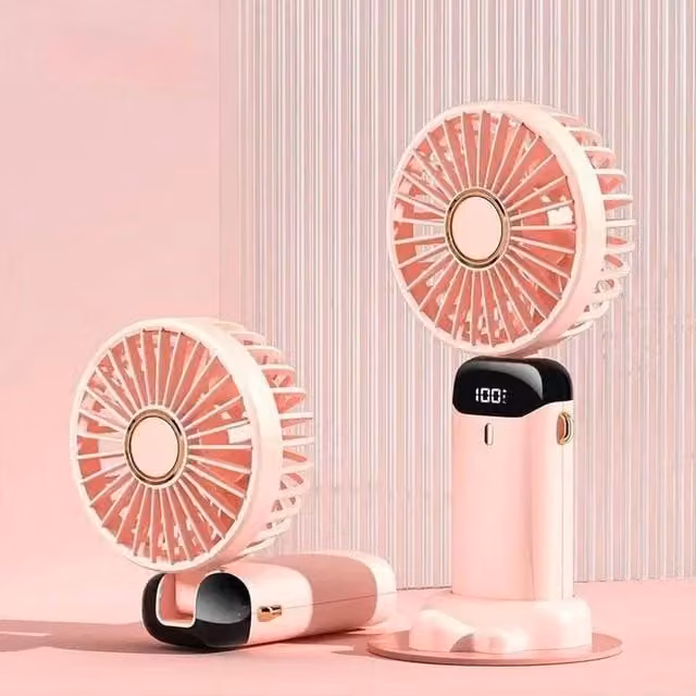 FLAVORA Pink Mini Portable Rechargeable Handheld Fan – 1